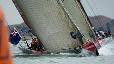 Emirates Team New Zealand racing in Auckland